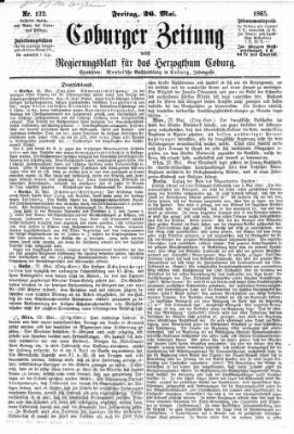 Coburger Zeitung Freitag 26. Mai 1865