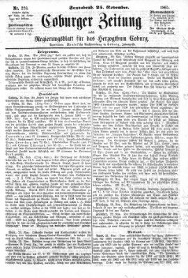 Coburger Zeitung Samstag 25. November 1865