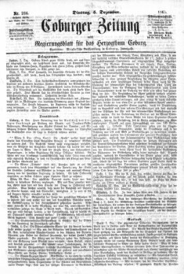 Coburger Zeitung Dienstag 5. Dezember 1865