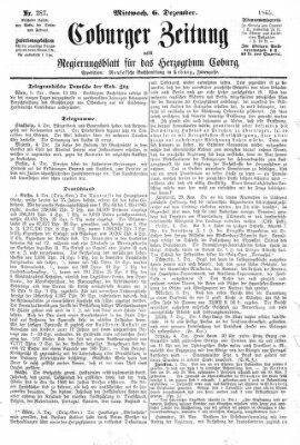 Coburger Zeitung Mittwoch 6. Dezember 1865