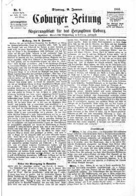 Coburger Zeitung Dienstag 9. Januar 1866