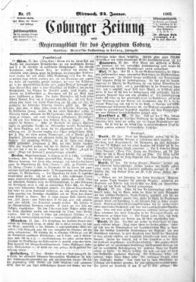 Coburger Zeitung Mittwoch 24. Januar 1866