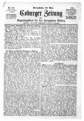 Coburger Zeitung Samstag 12. Mai 1866