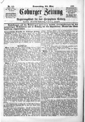 Coburger Zeitung Donnerstag 24. Mai 1866