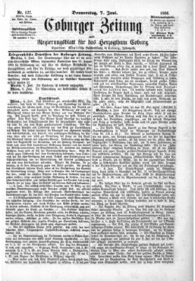 Coburger Zeitung Donnerstag 7. Juni 1866