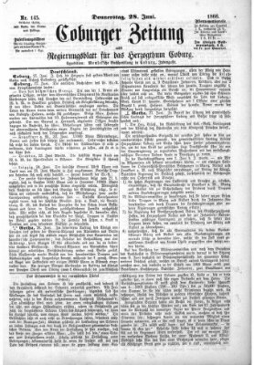 Coburger Zeitung Donnerstag 28. Juni 1866