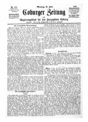 Coburger Zeitung Montag 9. Juli 1866