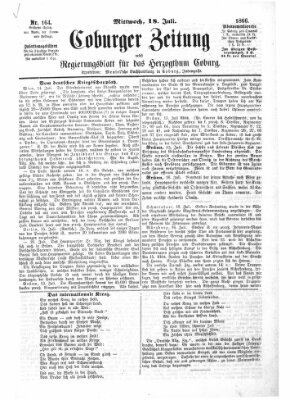 Coburger Zeitung Mittwoch 18. Juli 1866