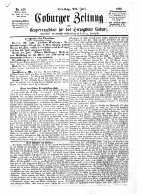 Coburger Zeitung Dienstag 24. Juli 1866