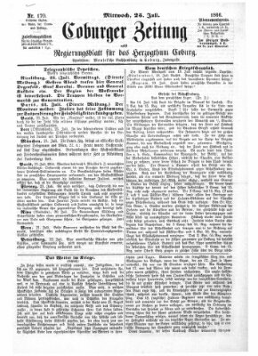 Coburger Zeitung Mittwoch 25. Juli 1866