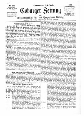 Coburger Zeitung Donnerstag 26. Juli 1866