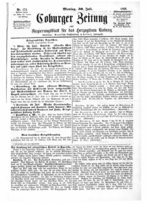 Coburger Zeitung Montag 30. Juli 1866