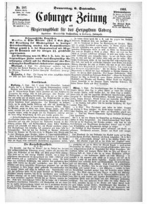 Coburger Zeitung Donnerstag 6. September 1866