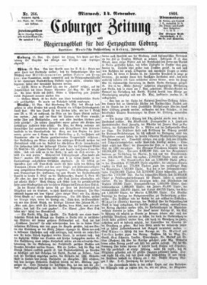 Coburger Zeitung Mittwoch 14. November 1866