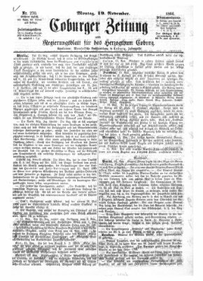 Coburger Zeitung Montag 19. November 1866