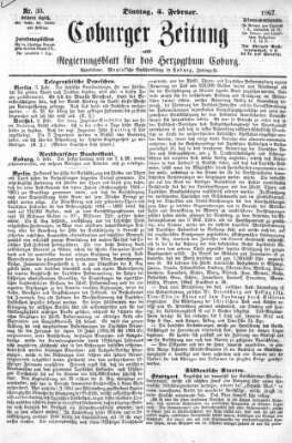 Coburger Zeitung Dienstag 5. Februar 1867