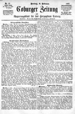 Coburger Zeitung Freitag 8. Februar 1867