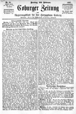 Coburger Zeitung Freitag 22. Februar 1867