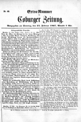 Coburger Zeitung Sonntag 24. Februar 1867