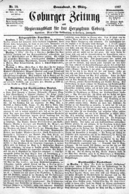 Coburger Zeitung Samstag 9. März 1867