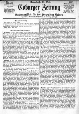 Coburger Zeitung Samstag 11. Mai 1867