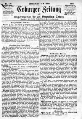 Coburger Zeitung Samstag 18. Mai 1867