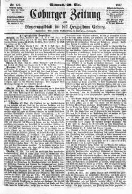 Coburger Zeitung Mittwoch 29. Mai 1867