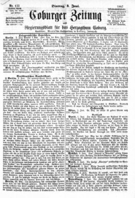 Coburger Zeitung Dienstag 4. Juni 1867