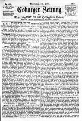 Coburger Zeitung Mittwoch 19. Juni 1867