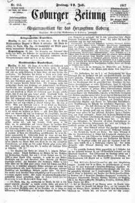 Coburger Zeitung Freitag 12. Juli 1867