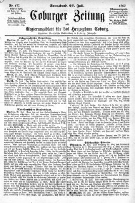 Coburger Zeitung Samstag 27. Juli 1867