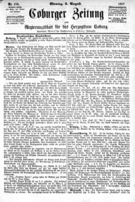 Coburger Zeitung Montag 5. August 1867