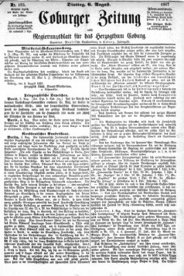 Coburger Zeitung Dienstag 6. August 1867