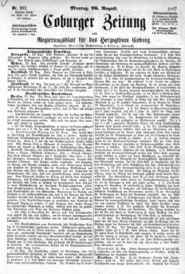 Coburger Zeitung Montag 26. August 1867