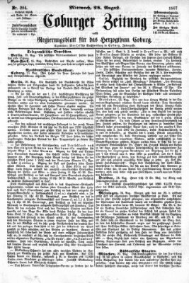 Coburger Zeitung Mittwoch 28. August 1867