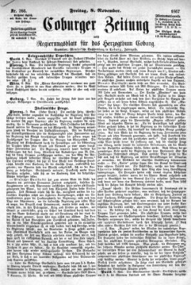 Coburger Zeitung Freitag 8. November 1867