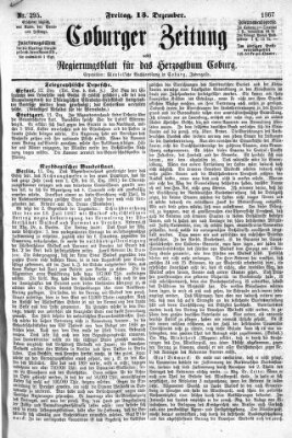 Coburger Zeitung Freitag 13. Dezember 1867