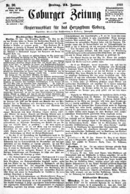 Coburger Zeitung Freitag 24. Januar 1868