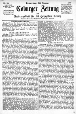 Coburger Zeitung Donnerstag 30. Januar 1868