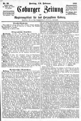 Coburger Zeitung Freitag 14. Februar 1868