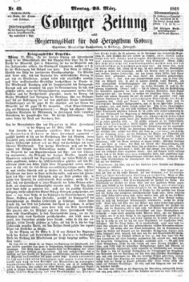 Coburger Zeitung Montag 23. März 1868