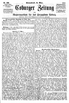 Coburger Zeitung Samstag 9. Mai 1868