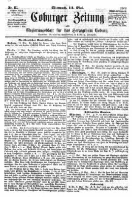 Coburger Zeitung Mittwoch 13. Mai 1868