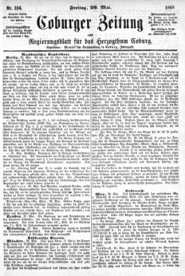 Coburger Zeitung Freitag 29. Mai 1868