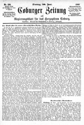 Coburger Zeitung Dienstag 30. Juni 1868