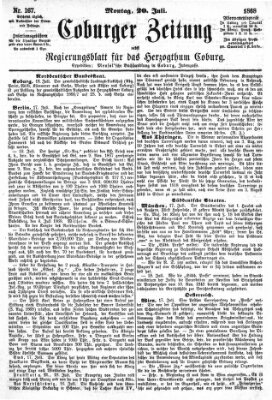 Coburger Zeitung Montag 20. Juli 1868