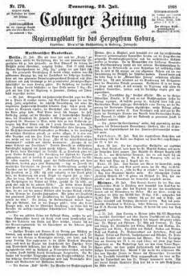 Coburger Zeitung Donnerstag 23. Juli 1868