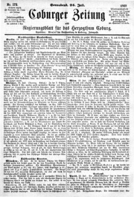 Coburger Zeitung Samstag 25. Juli 1868