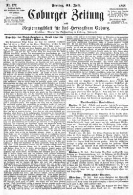 Coburger Zeitung Freitag 31. Juli 1868