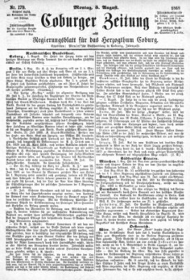 Coburger Zeitung Montag 3. August 1868